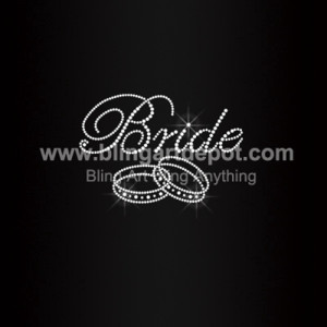 Bride Rings Rhinestone Iron On Transfers Bride Rings Rhinestone Iron On Transfers
